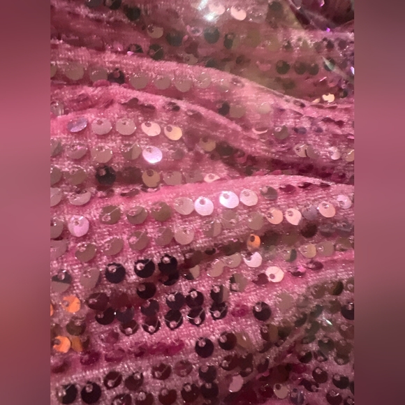 Women's Velvet V Neck Dress - Picture 8 of 8